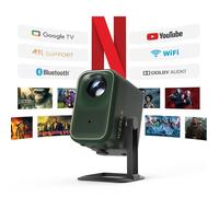 WEMAX Videoprojecteur 4K - Netflix Certifié/Google TV - 400 ISO Lumens - 1080P Natif - Dolby Audio - 210° Rotif Support, Home