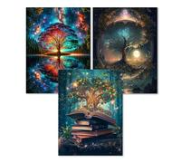 WEMEON 3 Pièces Peinture Numero Adulte - DIY Arbre de la vie Peinture par Numero Adultes, Inclure Acrylique et pinceau, Loisirs Activités D'art Artisanales Kit Paint by Numbers.(30x40cm sans Cadre)