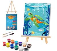 WEMEON Peinture par numéros pour enfants à partir de 7 ans avec cadre et chevalet, peinture par numéros pour adultes et débutants, peinture animale avec numéros pour filles et garçons - Avec coffret