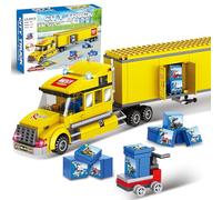 WEMEWEME Jeu de blocs de construction de camion de livraison urbain pour enfants de 6 ans et plus, 342 pièces, compatible avec le modèle de camion semi-remorque Lego avec cabine amovible et aboiement