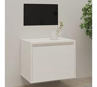 WEMYUFURN Armoire murale, blanche, 45 x 30 x 35 cm, en bois de pin massif, étagère murale, étagères, buffet pour salon, chambre à coucher et bureau