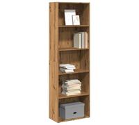 WEMYUFURN Bibliothèque en chêne artisanal, 60 x 30 x 189 cm, en bois avec compartiments ouverts pour un rangement polyvalent, cette bibliothèque stable est fabriquée en bois durable de couleur
