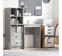 WEMYUFURN Bureau compact gris 60 x 40 x 76 cm en bois - Design minimaliste pour petits bureaux et études à domicile - Plateau de table stable pour ordinateur portable et moniteur - Simple