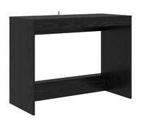 WEMYUFURN Bureau de lit moderne en bois de chêne noir, 100 x 45 x 75 cm, table compacte pour chambre à coucher, forme rectangulaire minimaliste, idéal pour travailler ou étudier