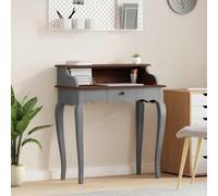 WEMYUFURN Bureau en bois antique en bois d'acajou massif, fabriqué à la main, 80 x 40 x 92 cm, durable et robuste, design vintage avec des signes d'usure uniques, assemblage facile.