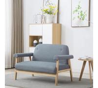 WEMYUFURN Canapé 2 places avec cadre en bois massif - Design élégant pour salon, chambre et bureau - Tissu polyester doux et mousse confortable - Montage final facile