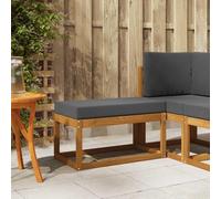 WEMYUFURN Canapé d'angle modulaire en bois d'acacia massif naturel pour jardin et terrasse, tabouret d'extérieur avec lignes épurées, ordre d'assise flexible pour des coins confortables