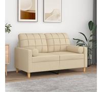 WEMYUFURN Canapé moderne 2 places avec coussins décoratifs, tissu durable et structure métallique robuste pour salon, housses amovibles, respirant, durable, confortable