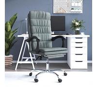 WEMYUFURN Chaise de bureau avec fonction allongée en tissu gris foncé, chaise de bureau, chaise de travail, chaise de bureau ergonomique pour un maximum - Chaise de bureau pour le lieu de travail ou