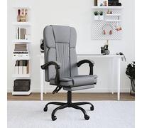 WEMYUFURN Chaise de bureau avec fonction allongée, tissu gris clair, chaise de bureau, chaise de travail, chaise de bureau ergonomique pour un maximum de confort - Chaise de bureau pour le lieu de