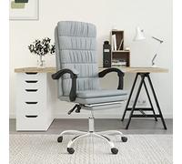 WEMYUFURN Chaise de bureau avec fonction allongée, tissu gris clair, chaise de bureau, chaise de travail, chaise de bureau ergonomique pour un maximum de confort - Chaise de bureau pour le lieu de