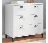 WEMYUFURN Commode industrielle avec 4 tiroirs, armoire de classement en bois robuste avec plateau supérieur stable et poignées pratiques