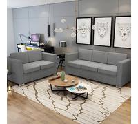 WEMYUFURN Ensemble de canapé 2 pièces avec 2 places et 3 places, assise large et rembourrage épais pour un confort d'assise ultime, tissu résistant, housses amovibles, robuste