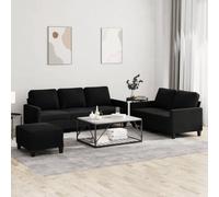 WEMYUFURN Ensemble de canapés rembourrés en velours confortable pour salon, tabouret, fauteuil, relax