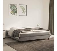 WEMYUFURN Matelas à ressorts ensachés moyen, gris clair, 180 x 200 x 20 cm, en velours, avec mousse de confort pour un sommeil réparateur et un soulagement optimal de la pression