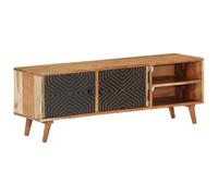 WEMYUFURN Meuble TV, commode, table basse, armoire suspendue, 112 x 30 x 40 cm, bois massif d'acacia
