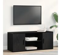 WEMYUFURN Meuble TV en chêne noir - Commode - Meuble de salon - Étagère - Buffet pour salon - 100 x 35 x 40 cm - Matériau dérivé du bois