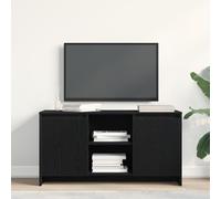 WEMYUFURN Meuble TV en chêne noir - Table basse - Meuble TV - 102 x 37,5 x 52,5 cm - En matériau dérivé du bois