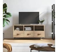 WEMYUFURN Meuble TV en chêne Sonoma - Table basse - Meuble bas - Meuble HiFi - 102 x 36 x 50 cm - En matériau dérivé du bois