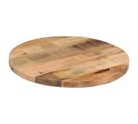 WEMYUFURN Plateau de table - Diamètre : 40 x 2,5 cm - Rond - En bois de manguier massif - À monter soi-même - Pour plan de travail et bureau