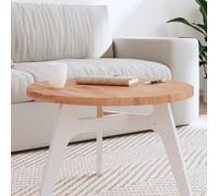 WEMYUFURN Plateau de table - Diamètre : 60 x 2,5 cm - Rond - En bois de hêtre massif - Pour plan de travail et bureau