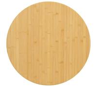 WEMYUFURN Plateau de table - Diamètre : 70 x 2,5 cm - En bambou rustique - Plateau de salon pour plan de travail, table à manger