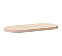 WEMYUFURN Plateau de table ovale en bois de pin massif, 60 x 30 x 2,5 cm, pour plan de travail, salon