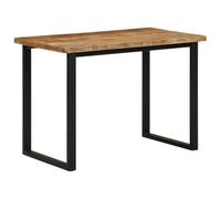 WEMYUFURN Table à manger facile d'entretien, table familiale pour cuisine, 110 x 55 x 75 cm, bois massif de mangue