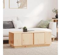 WEMYUFURN Table basse, 110 x 50 x 40 cm, en pin massif, table basse, table de salon, table d'appoint, pour salon et bureau, point central pour votre maison