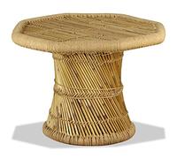 WEMYUFURN Table basse octogonale en bambou 60 x 60 x 45 cm, table basse, table de salon, table d'appoint, pour salon et bureau, point central pour votre maison