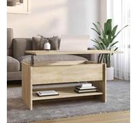 WEMYUFURN Table basse réglable avec espace de rangement en bois, hauteur réglable pour écrire et lire, table de salon moderne avec surface lisse
