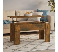 WEMYUFURN Table basse réglable en hauteur avec espace de rangement, table d'appoint multifonctionnelle en bois pour salon, salle à manger et bureau à domicile