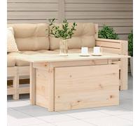 WEMYUFURN Table de jardin en pin massif - 100 x 50 x 75 cm - Plateau de table réglable en bois d'acacia - Convertible de table basse à table à salle à manger - Robuste et facile d'entretien - Pour