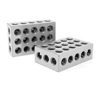 WEN 10457 Lot de 2 blocs de précision métrique en acier trempé 25 x 50 x 75 mm