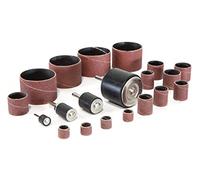 WEN Lot de 20 tambours de ponçage pour perceuses et perceuses électriques, Papier, Moyen, Bois, Métal, Plastique, Verre, Pierre, Sleeves de ponçage, Abrasives