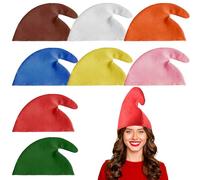 WENAUANG 8 Pcs Chapeaux de Nain pour Carnaval, Chapeau d'elfe, Chapeau de Gnomes Pointu Coloré, Costume Amusant, Adaptés pour Halloween, Fêtes Costumées