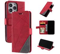 WenBaby Coque pour Huawei Honor X6B 4G/X6A 4G,Etui en Cuir PU Portefeuille Housse,Antichoc Flip Stand Fonction,Fermeture Magnétique,Rouge