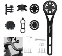 Wenbones Support intégré pour ordinateur de vélo, support de vélo en alliage d'aluminium avec sortie avant, supports pour Wahoo, Garmin, Bryton, GIT, caméras d'action et lumière