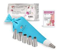 Wenburg Kit de 7 Douilles à Pâtisserie Professionnelles en Acier Inoxydable de Qualité Supérieure pour Sublimer vos Créations Culinaires - Poche à Douille Reutilisable Compatible Lave-vaisselle