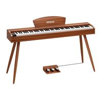 WENCAI Piano électrique entièrement lesté à 88 touches avec marteau d'action - Pianos numériques pleine taille pour débutants et adultes - Piano droit en bois avec support de partition - Triple pédale