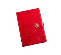 Wenchuang Bloc-notes épais A5 pour professeur de disque - Bouton diamant - Rouge chrysanthème