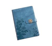 Wenchuang Bloc-notes épais pour enseignant de disque A5 - Bouton diamant - Chrysanthème - Bleu ciel