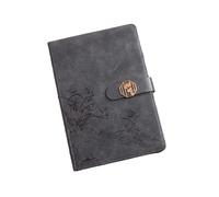 Wenchuang Carnet de notes épais pour professeur de disque A5 Motif bouton diamant Orchidée Gris