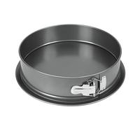 wenco Moule à charnière - Diamètre : 26 cm - En acier antiadhésif - Bord anti-fuite - Hauteur : 7 cm - Parfait pour les gâteaux, tartes et quiches - Fermeture ergonomique en acier inoxydable - Noir