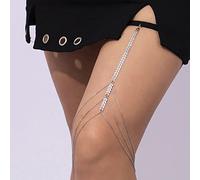 Wendalern Bohème Superposées Flèche Jambe Chaîne Millésime Fishbone Pendentif Cuisse Chaîne Argent Gland Corps Chaîne Élastique Cuisse Haute Chaîne Été Plage Corps Chaîne Bijoux pour Femmes et Filles