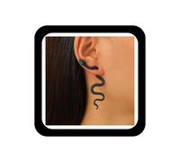 Wendalern Boucles d'oreilles de serpent noir pour femmes longues serpent-oreille veste reptile serpent arrière de boucles d'oreilles en forme de serpent en forme de serpent accessoires de costumes