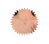 Wendalern Collier Papillon Argenté Boho Ras Du Cou Cristal Insecte Pendentif Dainty Birthstone Chaîne Bijoux Pour Femmes Et Filles