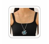 Wendalern Collier Pieuvre Perle Strass Diamant Cz Tentacule Collier Pendentif Pieuvre Mignon Été Plage Longue Chaîne Collier Océan Bijoux Pour Femmes