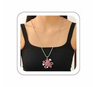 Wendalern Collier Pieuvre Perle Strass Diamant Cz Tentacule Collier Pendentif Pieuvre Mignon Été Plage Longue Chaîne Collier Océan Bijoux Pour Femmes