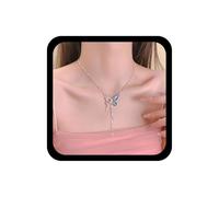 Wendalern Collier Ras Du Cou Argenté Serpent Mi-serpent Mi-papillon Collier Pendentif Longue Chaîne Pampille Lariat Collier Goth Serpent Insecte Collier Statement Bijoux Pour Femmes